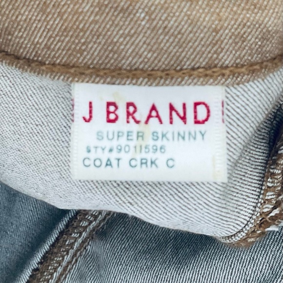 J Brand Womens Super Skinny Jeans Coated Metallic Cork Pewter Size 28 - Picture 4 of 7